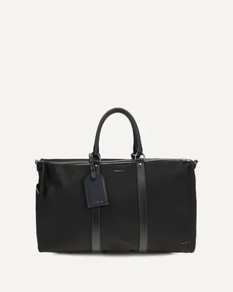 Kiton Borsa da Viaggio con dettagli in pelle Man UNI