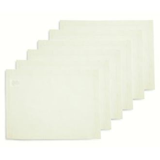Solino Home Cotton Linen Plain Placemats Set of 6, 14 x 19 - Dru in Ivory at Nordstrom, Size Medium