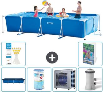 Intex Piscina Con Estructura Rectangular - 450x220x84 Cm - 7-piezas S29