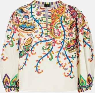 Etro Paisley printed cotton top