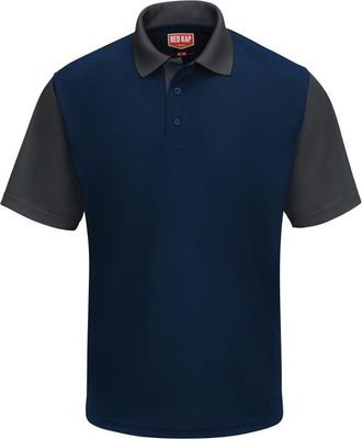 Red Kap Short Sleeve Performance Knit Color-Block Polo