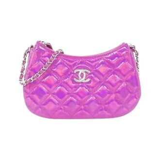 Chanel Pre-owned Vintage Mini Schoudertas - Dames - Pre-owned - Roze - Maat: ONE Size Leer