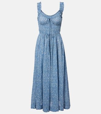 D&ocirc;en D&ocirc;en Emmaretta floral cotton voile midi dress
