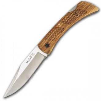 OEM Navaja Muela Bt Bt-9.ol, Con Bloqueo, Cachas De Madera De Olivo, Hoja De 9 Cm, Mango De 10 Cm + Tarjeta Multiusos De Regalo