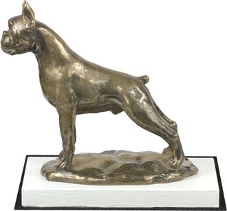 OEM Boxer, Boxer I - Estatuilla De Perro, Figura Sobre Una Base Blanca, Trofeo Para Una Exposici&oacute;n De Perros De Art-dog