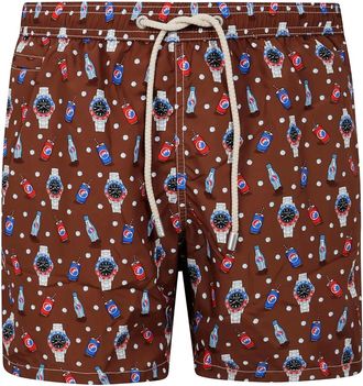 MC2 Saint Barth graphic-print swim shorts - Red