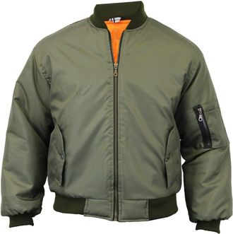 Generic LE11 MA1 Mens Army Pilot Biker Bomber Fly Military Security Doorman Harrington Jacket (Olive Green, Medium)