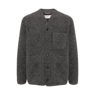Universal Works Truien & Vesten, Heren, Grijs, 2Xl, Wol, Navy Blue Wool Blend Cardigan