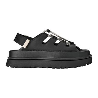 UGG Flat Sandals, female, Black, Size: 11 US Flat Sandals