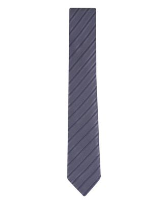Brunello Cucinelli striped tie - men - Silk - One Size - Grey