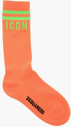 Dsquared2 ICON Long Ribbed Fluorescent Socks size 40