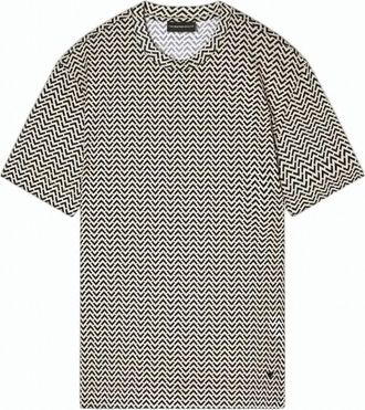Emporio Armani Lyocell Blend Jersey Print T Shirt
