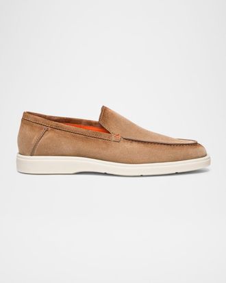 Santoni Men & apos;s Detroit Suede Sneaker Loafers