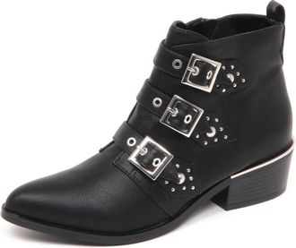 Gaud&igrave; Eco Leren Enkellaars - Dames - Cowboylaarzen - Zwart - 37 EU - Schoenen