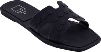 Shushop Donna Waterproof Slide Sandal in Black at Nordstrom, Size 10