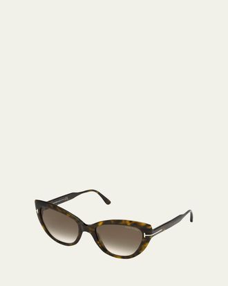 Tom Ford Anya Cat-Eye Monochromatic Sunglasses