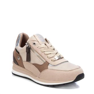 Xti Womens Lace-Up Sneakers In Beige/khaki