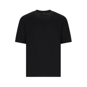 Herno T-Shirts, male, Black, Size: 2XL Jersey Knit Short Sleeve Crewneck T-Shirt