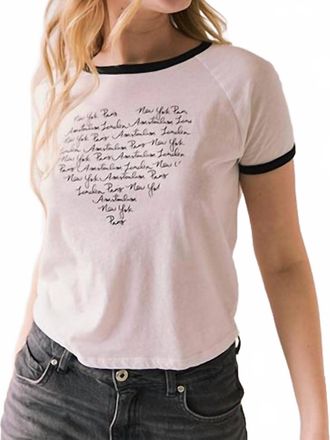 Chaser Ny Paris Amsterdam London Tee In White