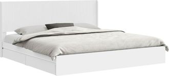 vidaXL Estructura De Cama Con Almacenamiento Y Cabecero Blanco Vidaxl