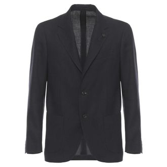 Lardini Blazers, male, Blue, Size: 3XL Patch-pocket Blazer