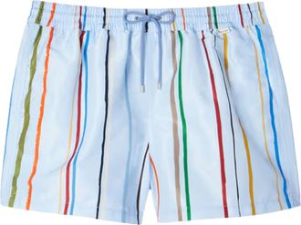 Paul Smith Mens CAIRO STRIPE SWIM SHORTS BLUE Cotton - Size X-Large