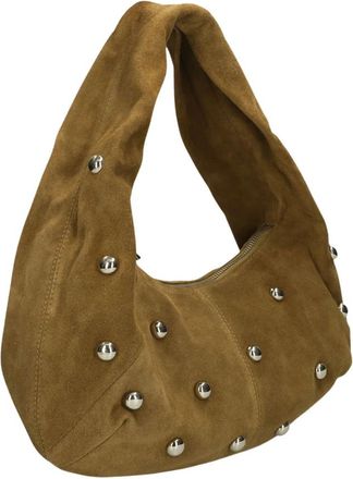 N&uacute;noo Small Alma Rivet Suede - Dames - Schoudertassen - Bruin - ONE Size - Su&egrave;de - Tassen