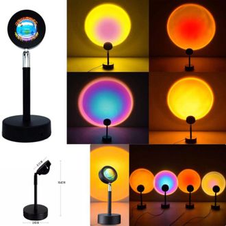 Trade Shop Trade Shop Traesio - Trade Shop - Lampada Creazione Atmosfera Illuminazione Rotabile 180&deg; Effetto Tramonto