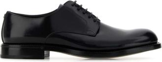 Dolce & Gabbana Black Leather Lace-up Shoes