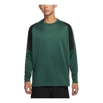 Nike Jordan Air Jordan DRI-FIT Logo Printing Round Neck Sports Pullover Long Sleeves Green DC9740-333