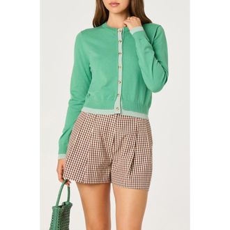 ASTR the Label Clovis Cardigan in Green Color Block at Nordstrom, Size X-Small