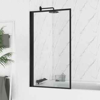 Aurlane Aurlane - Mampara De Ba&ntilde;o Abatible 80x140cm - Negro Mate - Dark Contouring Screen