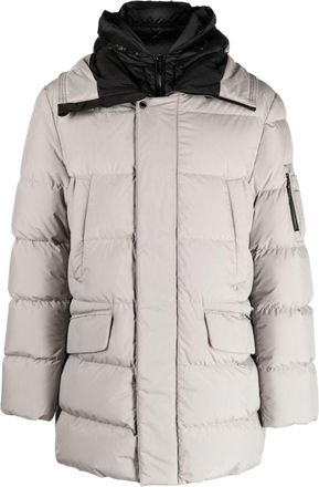 Moorer Davide padded hooded coat - men - Polyamide/Polyester/Down - 52 - Neutrals