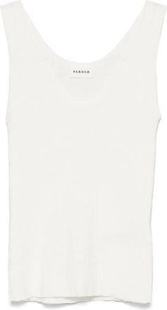 P.A.R.O.S.H. fine-knit tank top - women - Linen/Flax - M - White
