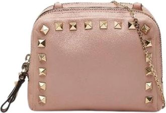 Valentino Pre-owned Cross Body Bags, female, Pink, Size: ONE SIZE Pre-owned Leather Shoulder Bag