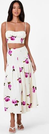 Nicholas Jordana Skirt in Floating Rosebuds at Nordstrom, Size 10