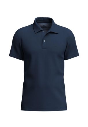 Fynch-Hatton Poloshirt FYNCH-HATTON, Herren, Gr. XXL, blau (misty blau), Jersey, Obermaterial: 100% Baumwolle, unifarben, regular fit taillenbedeckt, gerader Absch