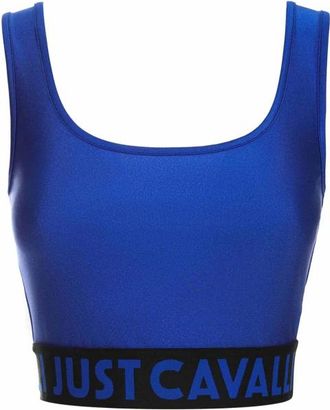 Just Cavalli Stijlvolle Top - Dames - Tops zonder mouwen - Blauw - L - Tops