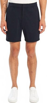 Theory Curtis Drawstring Precision Ponte Shorts In Baltic