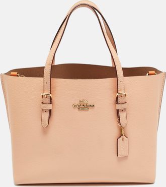 Coach Mollie 25 Orange Leather Tote