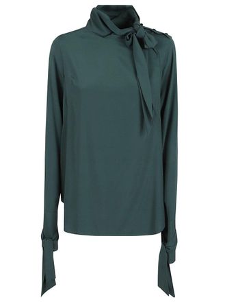 Ermanno Scervino Silk Blouse With Tied Bow Detail