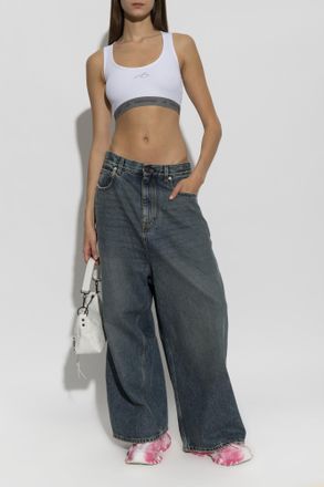 Balenciaga Sports Bra, Womens, White