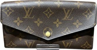 Louis Vuitton Brown Leather Long Wallet (Bi-Fold) (Pre-Owned)