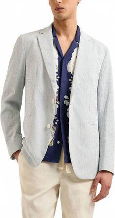 Orlebar Brown Garret Pinstripe Blazer In Midnight Navy White