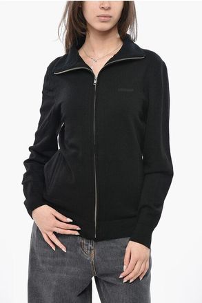 HODAKOVA Wool Full-Zip Sweater with Mock Neck size L