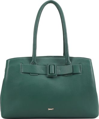 Paul Costelloe Womens Belbo Leather Shoulder Bag - Green - One Size