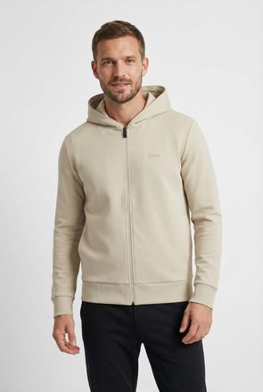 Boss Green by Hugo Boss Kapuzensweatjacke BOSS GREEN Saggy, Herren, Gr. XXL, light beige272, Sweatware, Obermaterial: 95% Baumwolle, 5% Elasthan, regular fit h&uuml;ftlang, hoch g