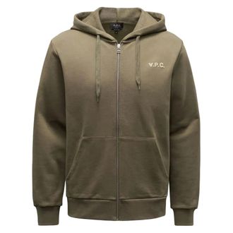 A.P.C. Zip-throughs, male, Green, Size: XL Matthias Pull Sweater