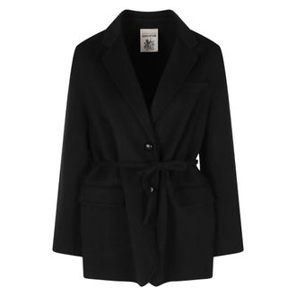 Semicouture Dames, Mantels, Zwart, Maat: XS Leer