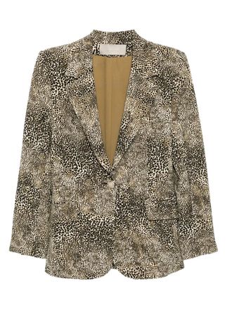 Elie Saab animalier-print blazer - Brown